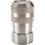 派克FS 系列快換陰接頭 - 使用化學(xué)兼容性強(qiáng)的316不銹鋼材料，無溢流型，承壓可達(dá)2000 psi