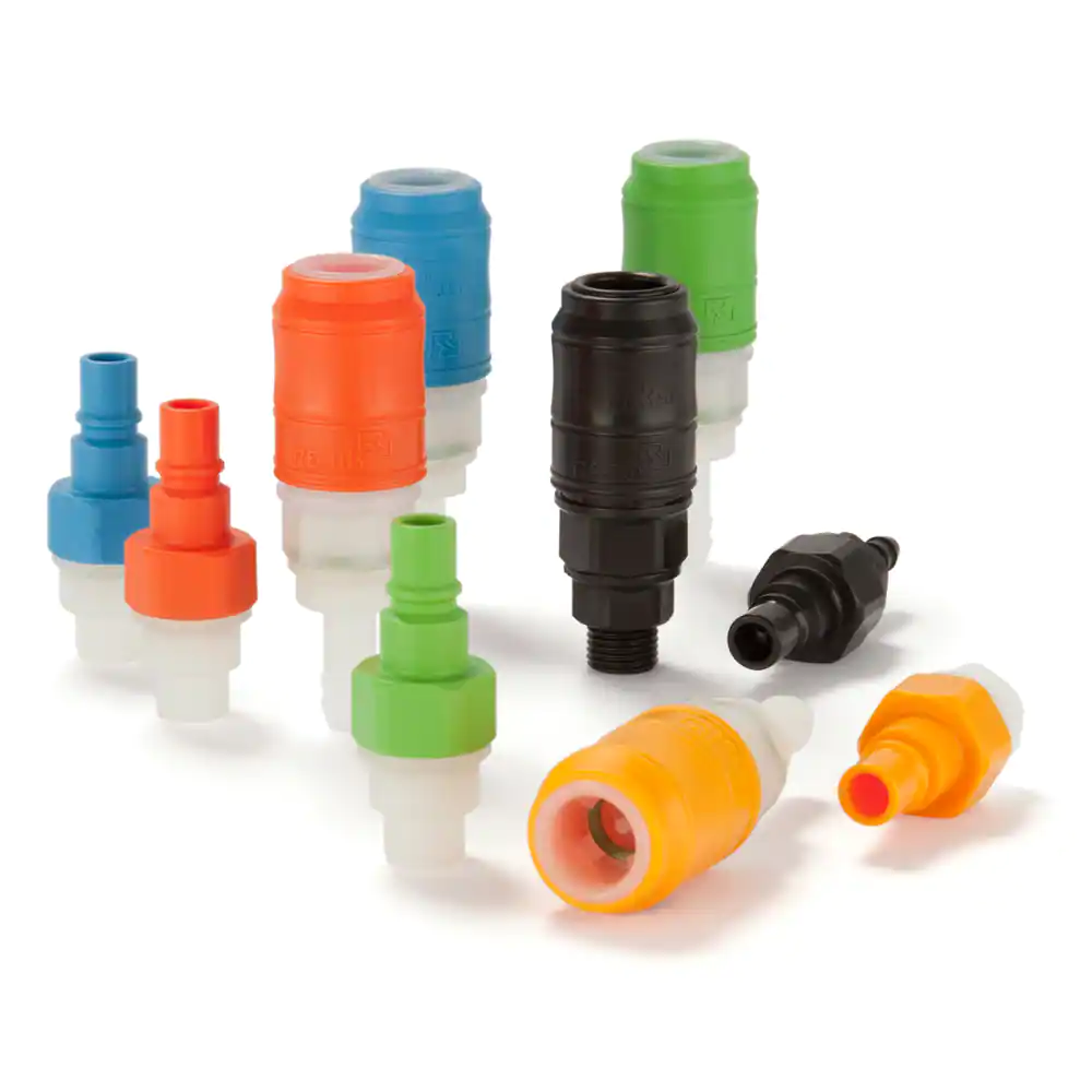 派克48系列快換接頭，使用熱塑材料，符合派克結(jié)構(gòu)設(shè)計(jì)