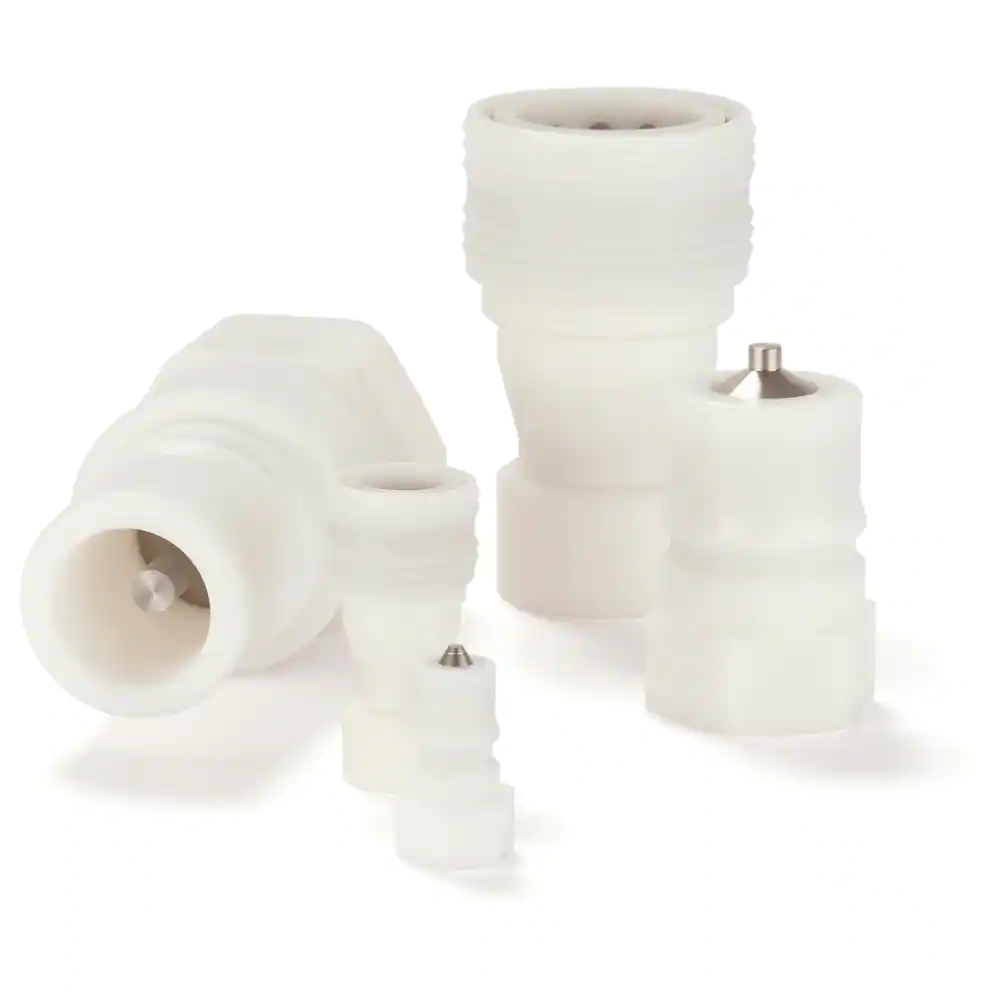 派克70系列快換接頭，使用熱塑材料制造，符合ISO7241-1-B標(biāo)準(zhǔn)結(jié)構(gòu)