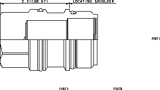 口1到口2打開(kāi)，口3堵塞 插孔堵頭（插裝閥堵頭）